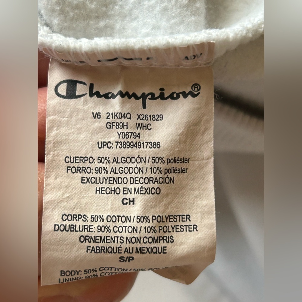 Champion Reverse Weave White Pullover Hoodie Swea… - image 5